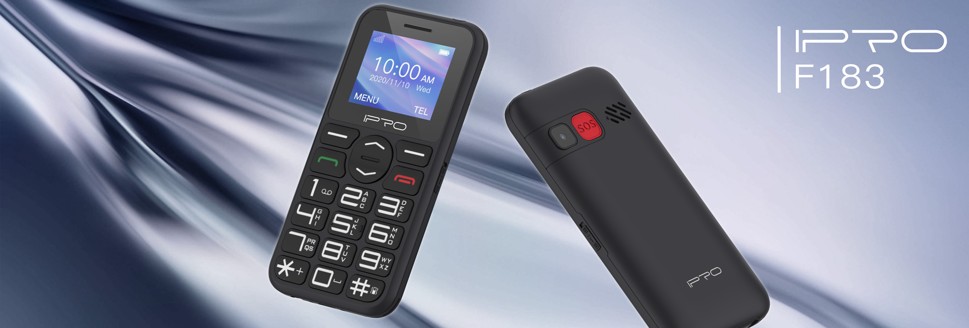 IPRO direct sales senior mobile phone SOS one-key emergency dialing, 1.77 inch large font key function phone