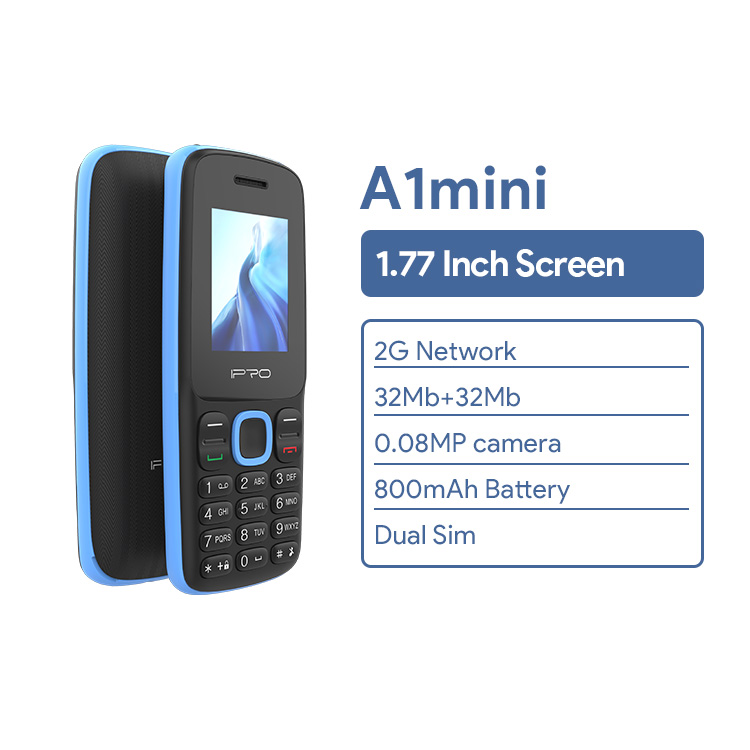 New Design Best Selling 1.77 Inch Basic Feature Phone Dual SIM Card with Flashlight Function Cheap Feature Phone
