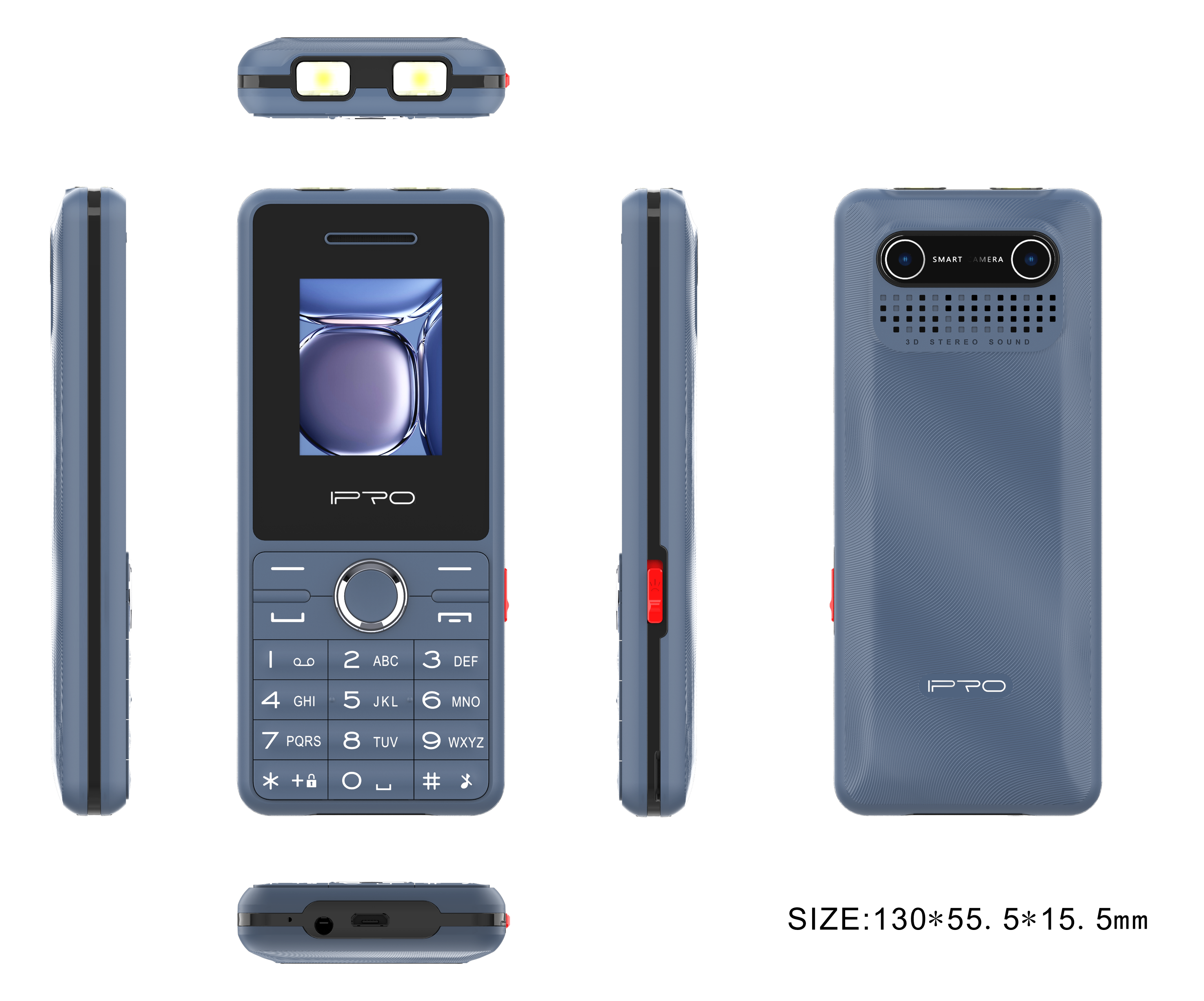 2023 The world's best-selling 2500mah large-capacity battery key mobile phone 1.77 inch dual card feature phone