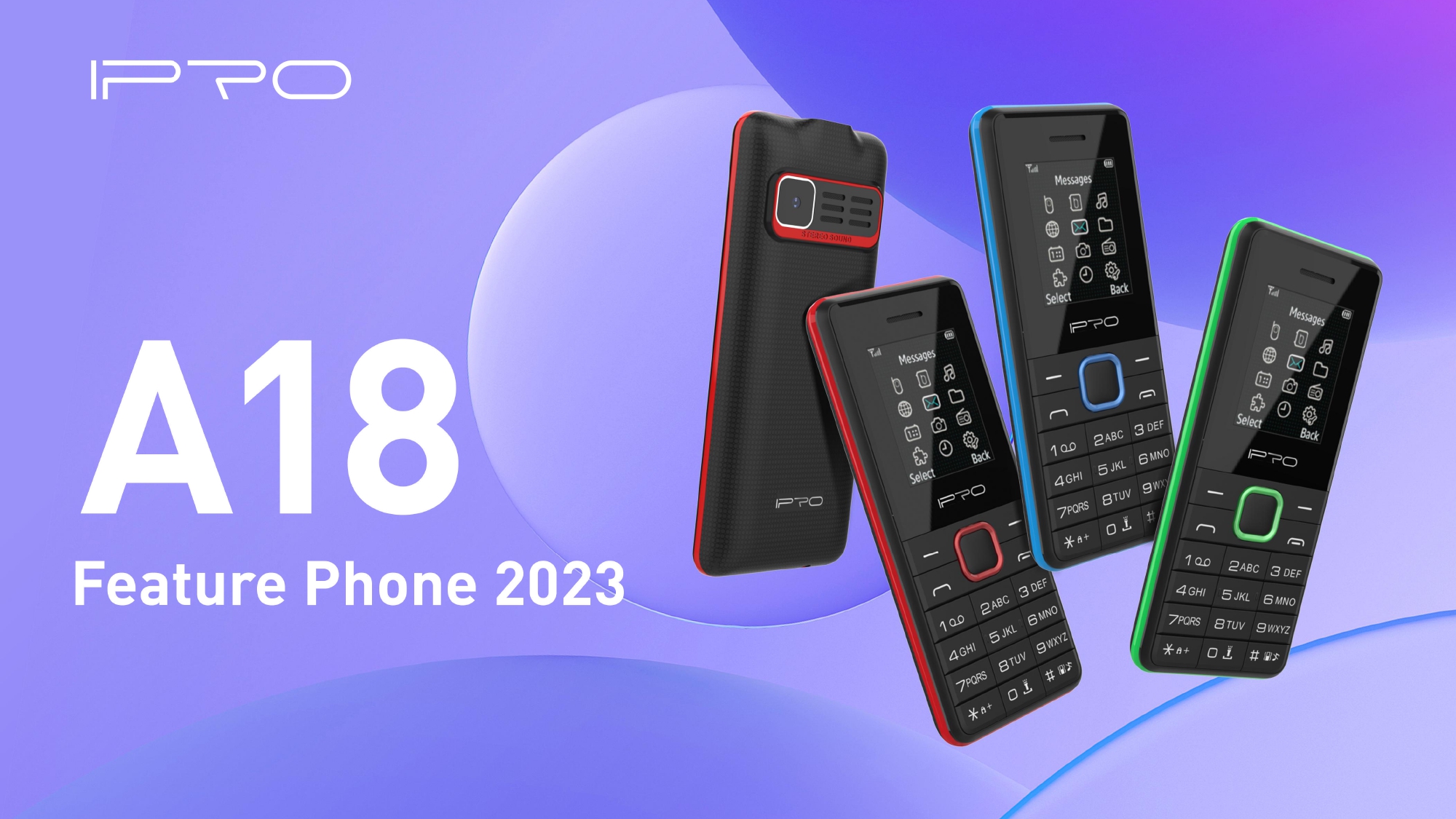 Wholesale high quality IPRO A18 Feature Phones 1.77 inch dual SIM card GSM Mini 2G feature phones
